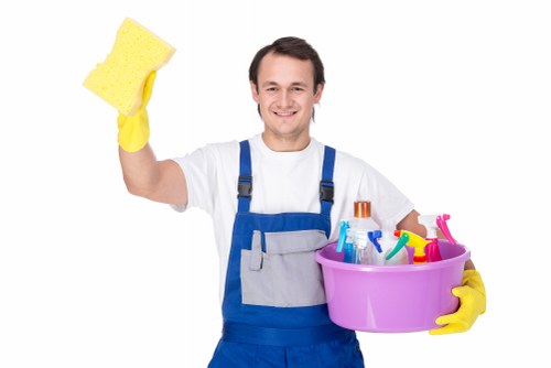 Experienced Battersea cleaning expert preparing a property interior